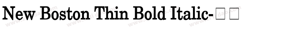New Boston Thin Bold Italic字体转换